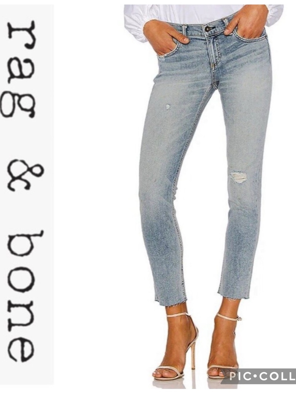 Rag & Bone Dre Capri Raw Hem Ankle Jeans Sz 29